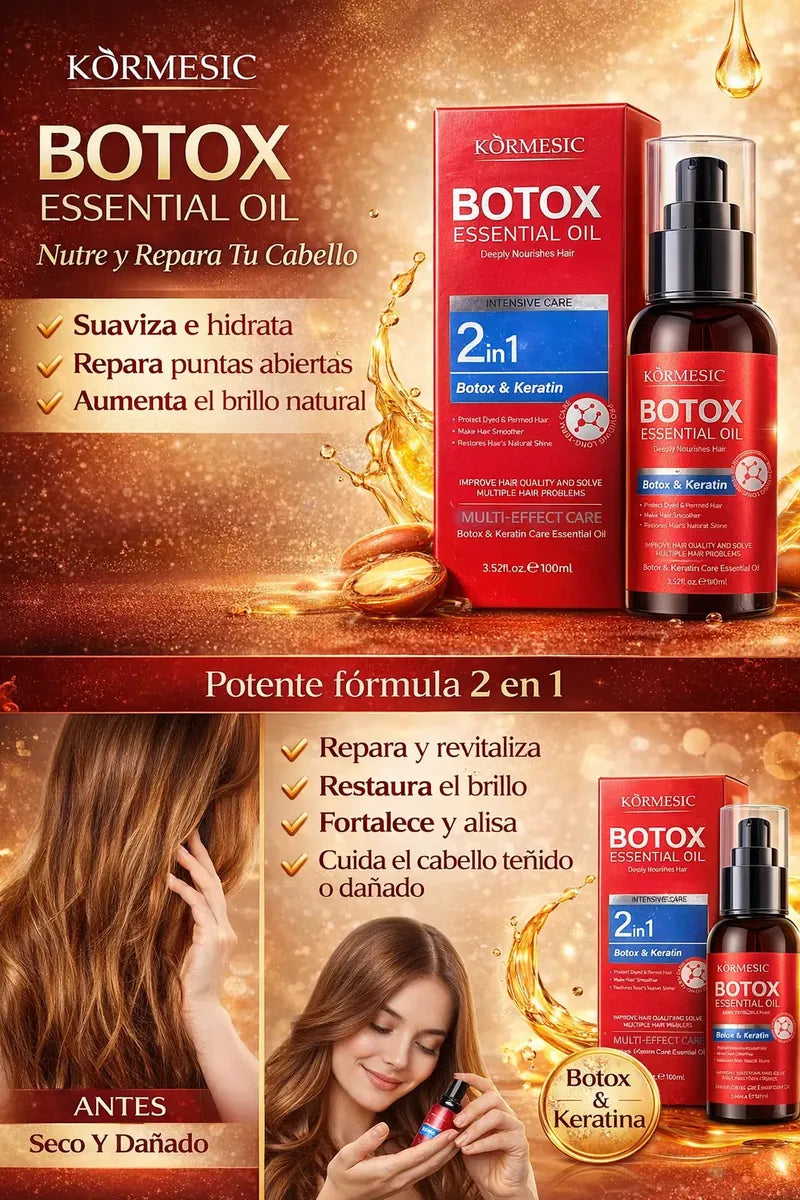 Tratamiento Capilar Kórmesic Botox Y Keratina 2 En 1 100ml